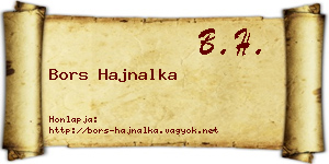 Bors Hajnalka névjegykártya